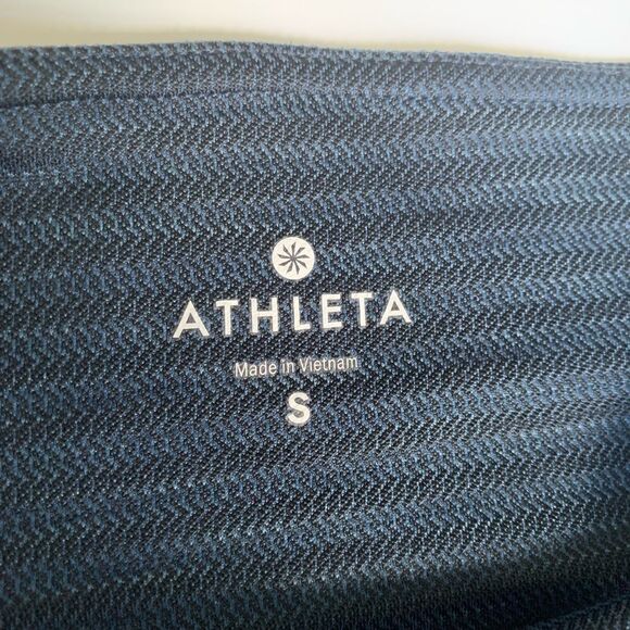 ATHLETA BLUE BLACK WEAVE YOGA ATHLETIC PANTS - Picture 4 of 5